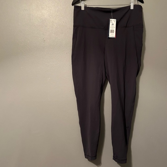 NWT Reebok Sz 2X Women’s Black High-Rise Lux Pocket Full-length Tights Leggings! - Picture 2 of 14